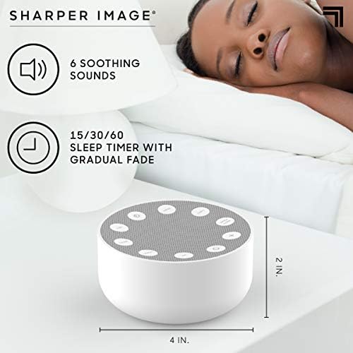 Sharper Image White Noise Sound Machine, Sleep Sounds to Support Restful Sleep, Meditation & Relaxation Naps, 6 Soothing Nature Soundscapes for Baby, Kids & Adults, Portable for Home & Travel - Image 3