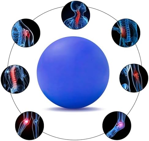 WOVTE Massage Lacrosse Ball for Sore Muscles, Shoulders, Neck, Back, Foot, Body, Deep Tissue, Trigger Point, Muscle Knots, Yoga and Myofascial Release (Royal Blue) - Image 3