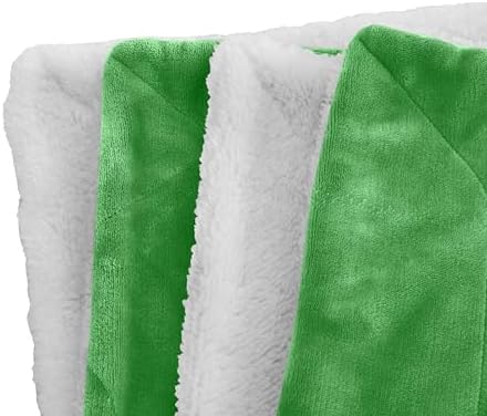 Elegant Comfort Luxury Ultra-Plush Velvet Touch Fleece Throw Soft, Warm, Cozy| Micromink Sherpa-Backing Reversible Blanket for Bed, Sofa and Couch, Solid Emerald Green - Image 3