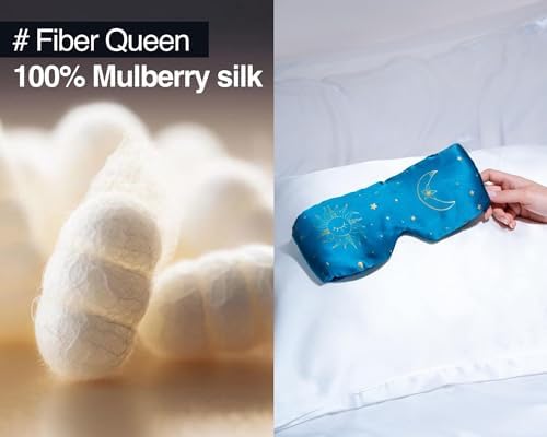Fleur&Yang Silk Sleep Mask, Adjustable Blackout Sleeping Mask for Men Women, Soft Breathable 100% Mulberry Silk Fabric, Cooling Eye Cover Blindfold for DeepSleep or Meditation(Luna) - Image 5