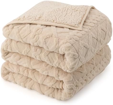 Drewin Weighted Blanket for Adults Full Size 10lbs,Beige,48 x 72 inches by Home