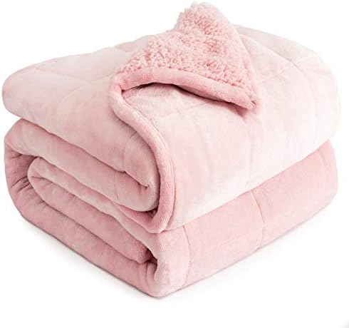 Cottonblue Sherpa Fleece Weighted Blanket for Adults 12lbs Twin Size Soft by Cottonblue