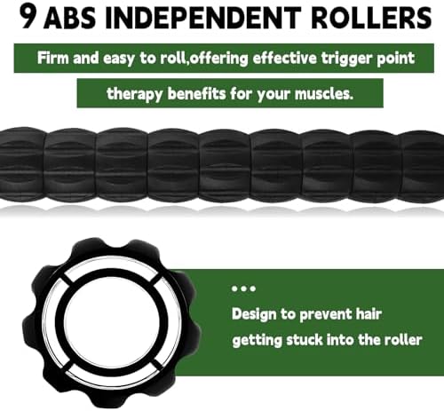 Massage Roller Stick,Muscle Roller Stick for Athletes,Liposuction Massage Roller for Lymphatic Drainage, for Relief Muscle Soreness, Trigger Points, Help Runner Legs, Back Recovery by INSCOOL - Image 3