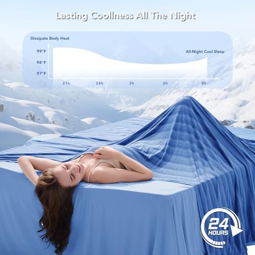 GOHERO Cooling Blanket for Hot Sleepers Cold Summer Blanket Throw 100"x90" - Image 3