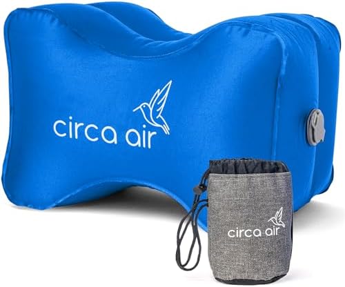 Circa Air Inflatable Knee Pillow for Side Sleepers - Orthopedic Knee Pillows for Sleeping, Sciatica Relief, Back Pain, Leg Pain, Hip or Joint Pain. Weighs Only 1.98 Oz Perfect for Travel/Home by CircaAir