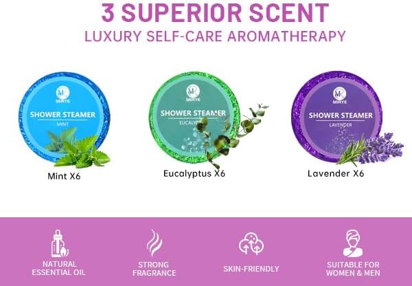 Shower Steamers Aromatherapy Gifts for Women&Men, 18-Pack Organic Eucalyptus Lavender Mint Essential Oil Shower Bombs, Self Care Stress Relief Birthday or Appreciation Gifts for Mom/Dad/Wife/Friends - Image 2