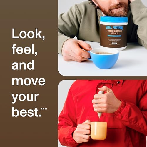 Vital Proteins Collagen Peptides Advanced, Hydrolyzed Peptides with Hyaluronic Acid and Vitamin C - Chocolate Flavor Powder, 24.7oz (Pack of 2) - Image 5