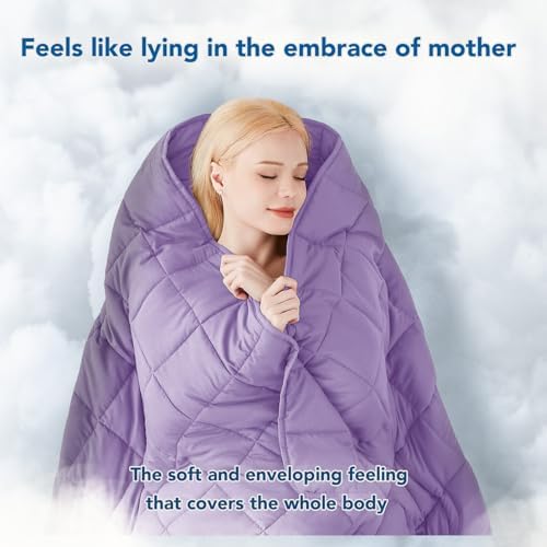 Topcee Weighted Blanket for Adults (15 lbs, 48" x 72") Twin Size Soft Cooling Heavy Blanket Sleeping, Apply to 130-160 lbs Body, Thick Breathable Blanket with Glass Bead, Easy Care - Image 4