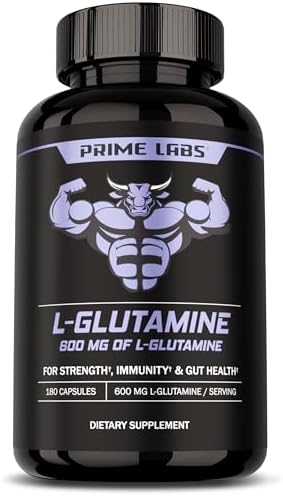 Prime Labs L-Glutamine Capsules 600 Mg for Men & Women by PrimeLabs