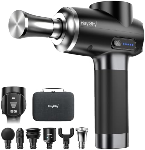 HEYCHY Massage Gun Deep Tissue, Muscle Massager Titanium, Heat and Cold by HeyChy