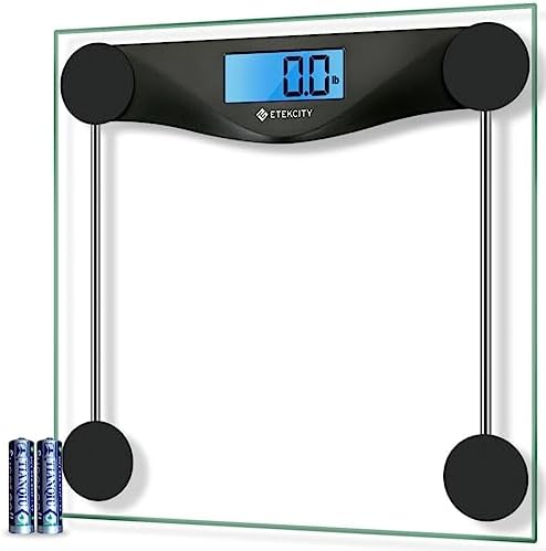 Etekcity Digital Body Weight Bathroom Scale, 6mm Tempered Glass, Black by Etekcity
