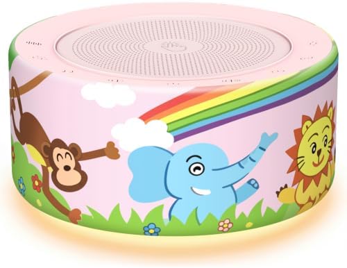 Kipcush White Noise Machine for Baby & Adults, Sleep Sound Machine with 30 Soothing Sounds, 8-Color Night Light, Memory Function, White Noise for Sleeping, Nursery, Office, Travel, Relaxation by Kipcush%C2%AE