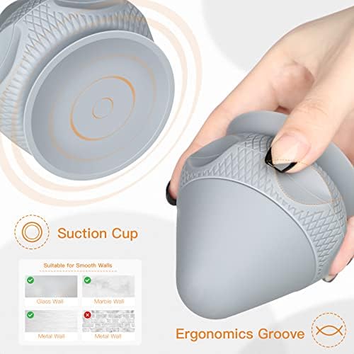 Trigger Therapy Tool with Suction Cup Manual Massage Kit to Relieve Muscle Pain and Tension - Legs Grey (2PCS) - Image 2