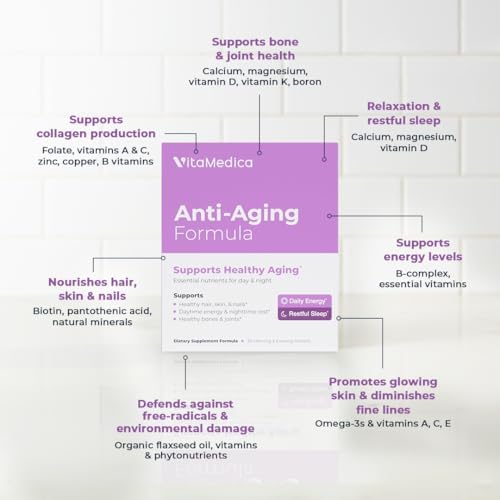VitaMedica Anti-Aging AM/PM Multivitamin Packets, for Women & Men, 30 Packs - Image 2