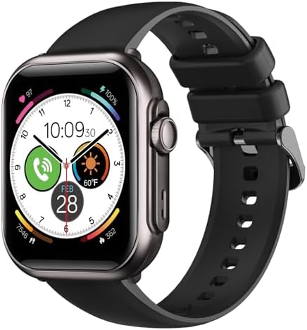 Smart Watches for Men Women: 1.85" Smartwatch with 30 Day+Battery Life Make/Answer Call Sleep Heart Rate SpO2 Monitor IP68 Waterproof 120+Sport Mode Watch for Android iPhone Samsung Black by SWGOTASmartWatch