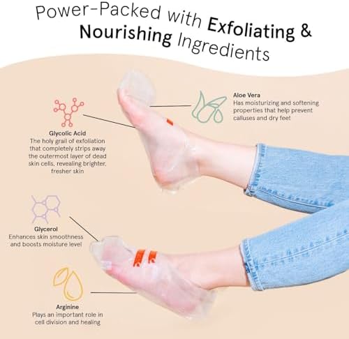 grace & stella Award-Winning Foot Peel Mask (4 Pairs, Unscented) - Image 4