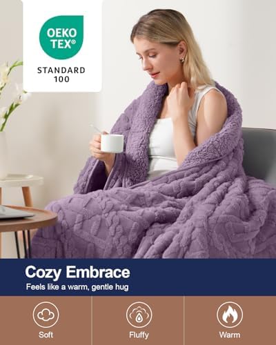Ultra Soft Sherpa Weighted Blanket for Adults, 48"x72" 15lbs Heavy Blankets - Image 3