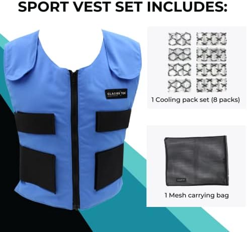 Glacier Tek Cool Vest Personal Cooling, 59 Degrees for 2.5 hours 8 Cool Packs, Recharge in 30 Minutes - Image 3