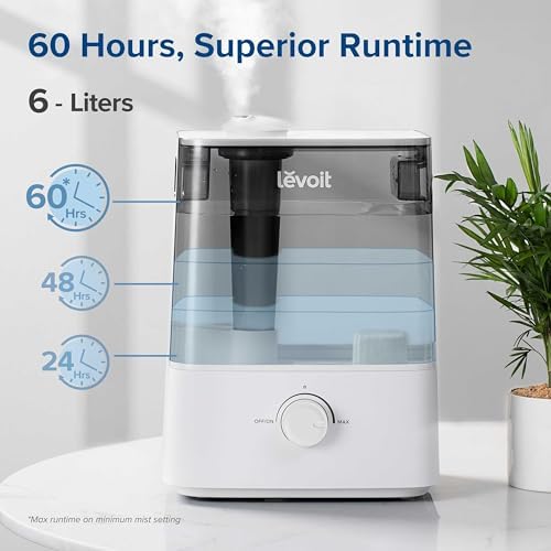Levoit Classic300 Ultrasonic Top Fill Humidifier, Extra Large 6L Tank, 60H - Image 2
