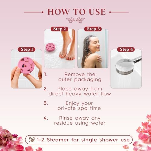 SWCANDY Rose Shower Steamers 8 Pack, Home Spa Self Care - Image 7