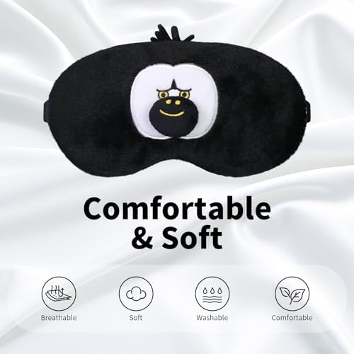 PERFECTSIGHT Sleep Eye Masks, Cute Sleep Eye Cover Lightweight Adjustable Eyeshade Mask Cover for Women Men Kids Girls Sleep Travel Nap, Orang - Image 3