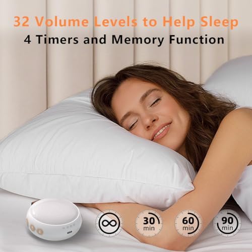 Portable Sound Machine Baby White Noise Machine Travel Noise Machine with 30 Soothing Sounds for Newborn Kids Adults Battery Sleep Brown Noise Masker 4 Timers Memory Function for Travel Home Office - Image 5