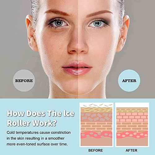 OPENDGO Ice Roller for Face Eyes Body,Cold Facial Ice Roller Massager for Eye Puffiness, Migraine, Pain Relief, Minor Injury, Facial Skin Care Products,2 in 1 Ice Face Roller Cold Therapy Tools - Image 4
