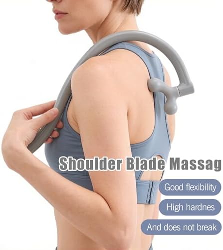 Portable Self Massage Tool - Portable Trigger Point Therapy for Back and Neck, 7.21 * 14in Lower Back Massager, Myofascial Release Tool & Deep Tissue Muscle Massage Stick, Shoulder Leg Feet-Sage Grey - Image 6
