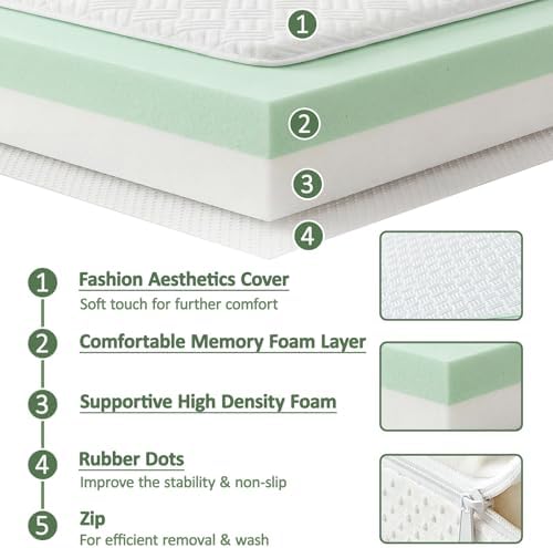 Memory Foam Lash Bed Topper for Massage Table, Esthetician Mattress Toppers - Image 3