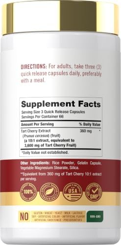 Carlyle Tart Cherry Extract Capsules | 200 Count - Image 2