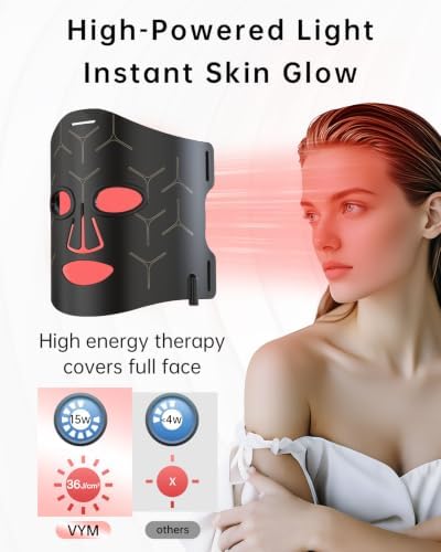 Infrared Red Light Therapy Mask for Face, Cordless Skincare Device - Image 6
