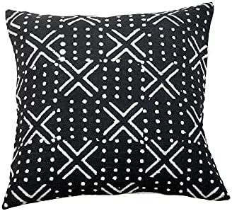 Trade Star Decorative Boho Accent Pillow Covers 100% Cotton Handmade Farmhouse Throw Pillowcase Black Cushion Cover for Chair, Car Décor by TradeStar