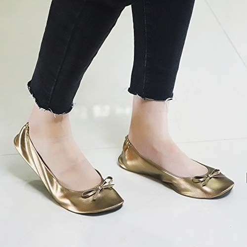 Ballet Flats Shoes -Women's Foldable Portable Travel Roll Up Shoes with Pouch - Image 2