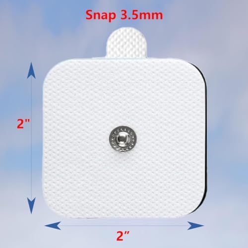 TENS Unit Electrode Pads - 40 PCS Self Adhesive Electrodes Replacement Pad with Standard 3.5mm Snap-on Connectors, Compatible with Muscle Stimulator Machine of Most Brand - Image 2