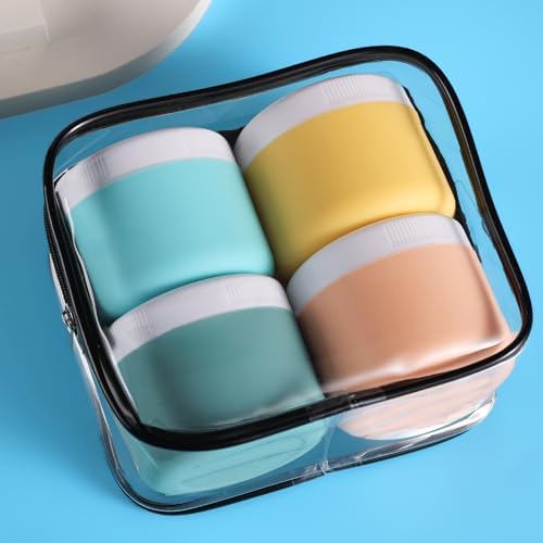 kuangre Travel Containers for Toiletries, Silicone Cream Jars BPA-Free, Leak-proof 3oz Travel Size Containers, Portable Size Silicone Jars with Lid for Cosmetic Face Hand Body Cream (4 Pack) - Image 7