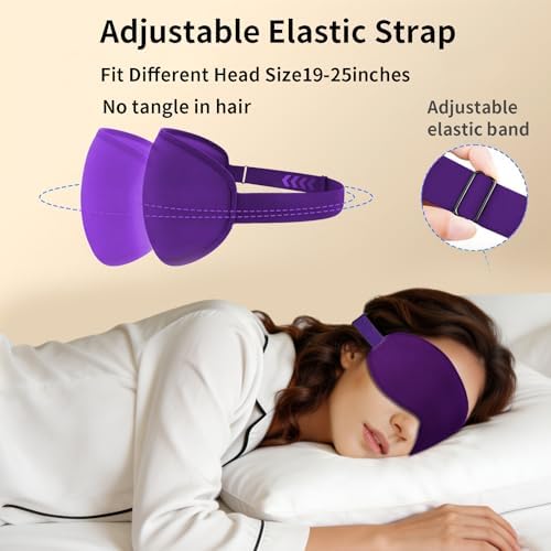 Sleep Mask for Side Sleeper Women Men,Blackout Eye Masks for Sleep - Image 6
