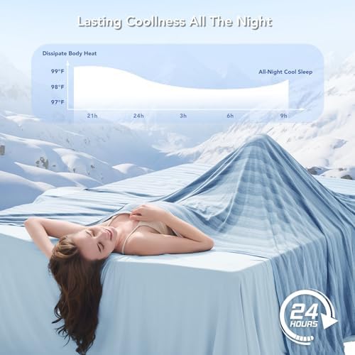 GOHERO Cooling Blanket for Hot Sleepers Cold Summer Blanket Throw 90"x108" - Image 3