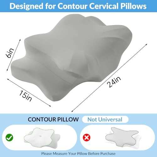 HOMBYS 2 Pack 100% Cotton Cervical Pillowcases (Only Pillowcase) - Image 2