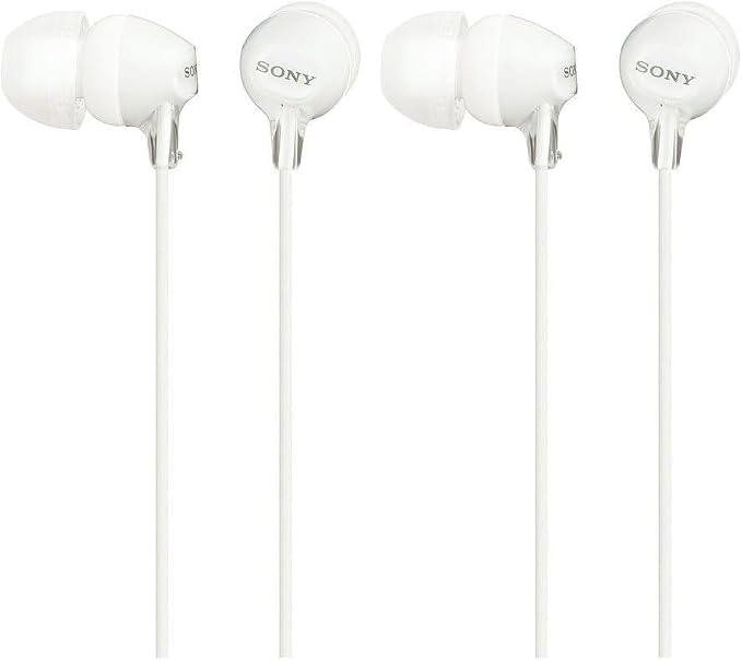 Sony MDREX15LP in-Ear Earbud Headphones, White (Pack of 2) by Unknown