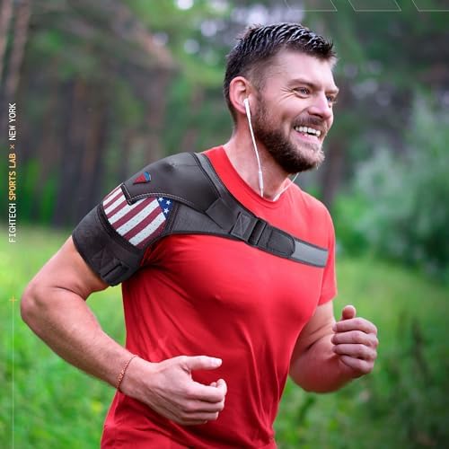 FIGHTECH Shoulder Brace for Men and Women | Compression Support for Torn Rotator Cuff and Other Shoulder Injuries | Left or Right Arm (USA, Large/X-Large) - Image 6
