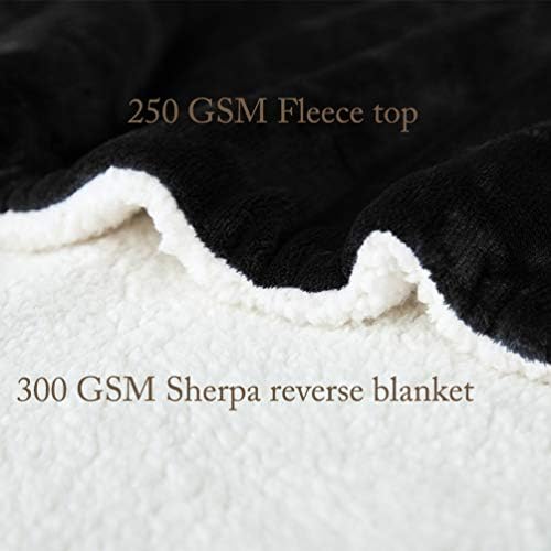 LBRO2M Sherpa Fleece Bed Blanket Super Soft Plush Warm Throw Twin 65"X90" - Image 4