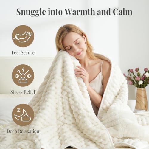 Topblan Weighted Blanket for Adults Twin Size 48 x 72 15lbs, Sherpa Fleece - Image 4