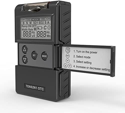 Therapist’s Choice TENS Unit and EMS Muscle Stimulator ComboOTC TENS Device with Accessories,Black - Image 3