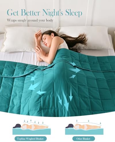 Topblan Cooling Weighted Blanket for Adults, 15 lbs 60 x 80 Queen Size Bed - Image 3