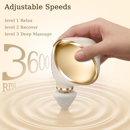 PocketForce Mini Massage Gun, 75% Smaller for Travel, 3-Speed, 3 Heads | Palm-Sized, Super Quiet, Office & Post-Workout Relaxation, Mini Travel Essentials, Gift for Men & Women - Image 2