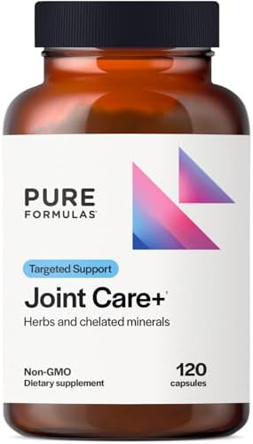 PureFormulas Joint Care + - Premium Joint Support Supplement with Hyaluronic Acid, Glucosamine, MSM, Green Lipped Mussel, Turmeric & More - Non-GMO Formula for Adults (120 Capsules) by PureFormulas