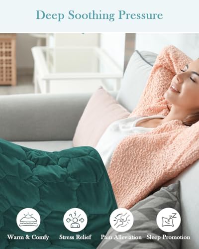 Topblan Weighted Lap Blanket Pad 7lbs for Adults, 29 x 24 Small for Travel - Image 2
