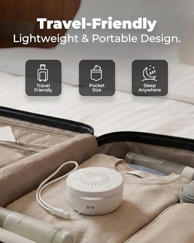 White Noise Sound Machine for Sleep, Portable White Noise Sound Machine with 30 Soothing Sounds, 3 Timers, Night Light, Memory Function for Baby Registry, Adults, Kids, Travel, Home, Office - Image 5