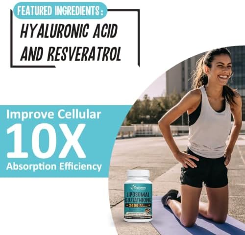 Zeylamum 2400 MG Liposomal Glutathione Softgels, Max Absorption, Active Form L-Glutathione Reduced (GSH), with Hyaluronic Acid, Resveratrol, Master Antioxidants , Brain, Immune System, 600 Softgels - Image 4