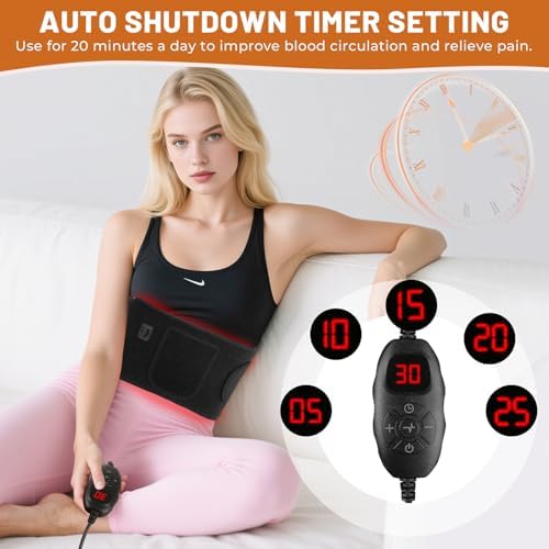 Red Light Therapy for Body, Infrared Light Therapy for Shoulder Waist Muscle, Upgraded 3 in 1 Led Beads, 660nm Red Light & 850nm Near Infrared Light Therapy Belt - Image 3